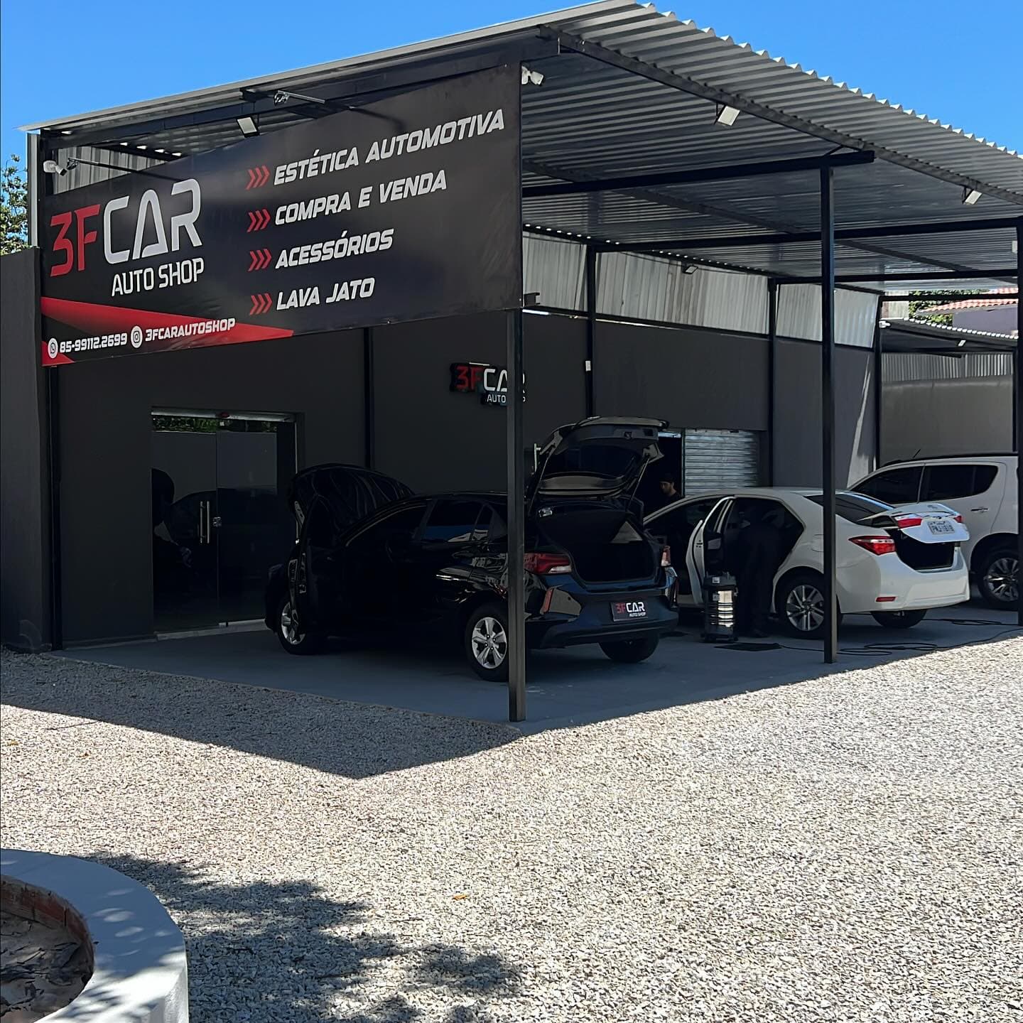 Fachada da 3F Car Auto Shop no Cambeba