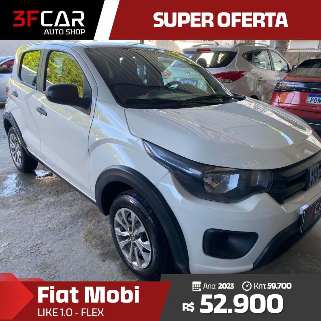 Fiat Mobi Like branco à venda na 3F Car