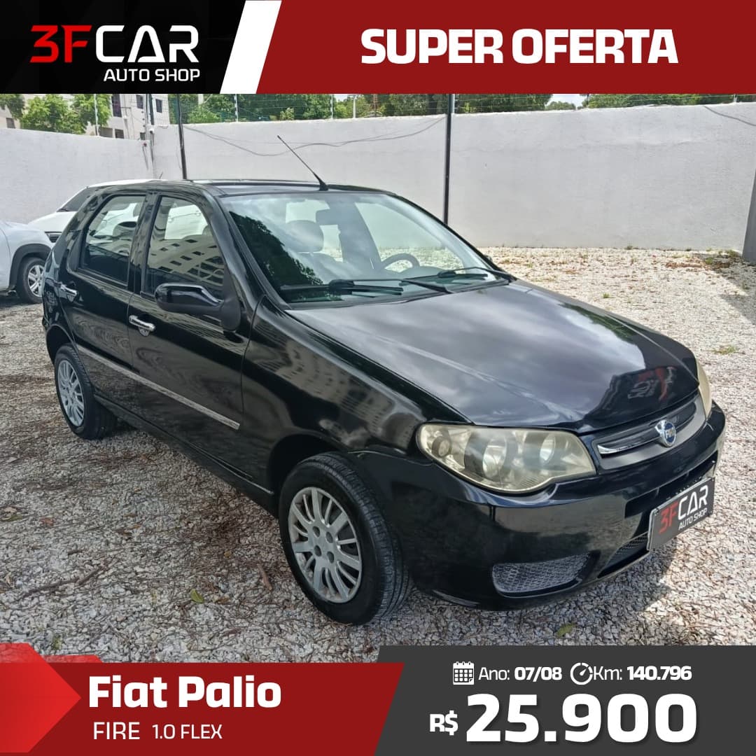 Fiat Palio Fire preto à venda na 3F Car
