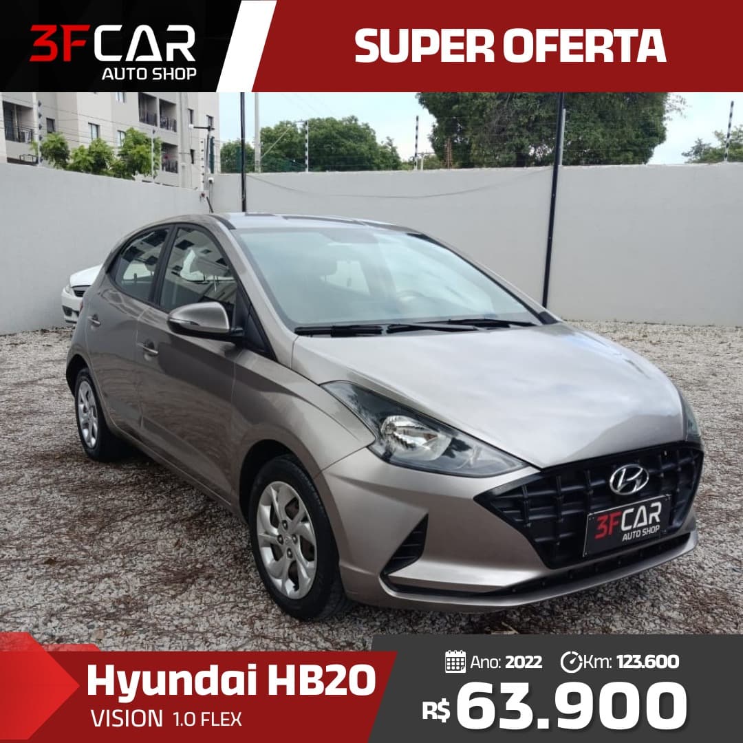 Hyundai HB20 Vision cinza à venda na 3F Car