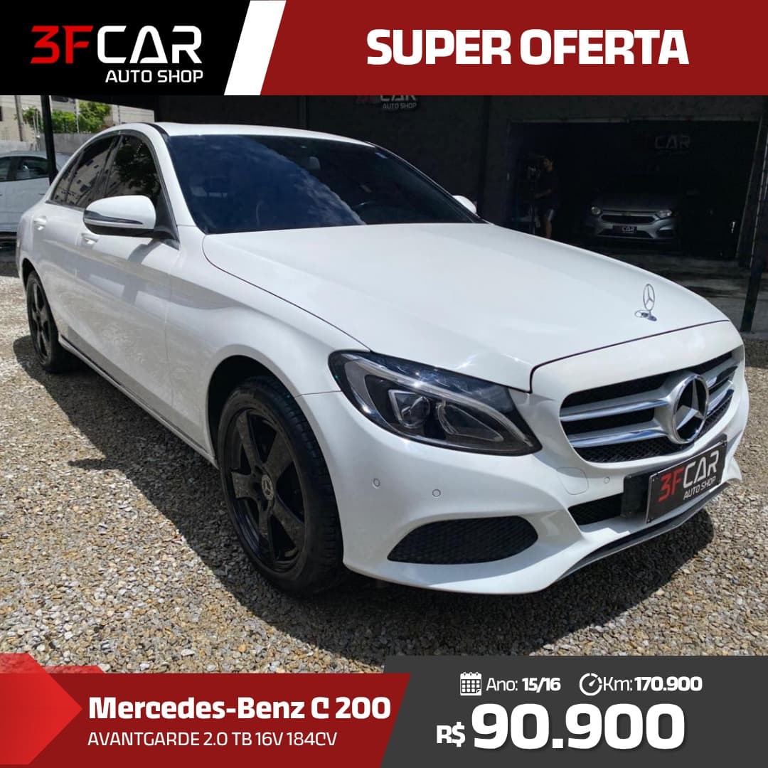 Mercedes-Benz C 200 branca à venda na 3F Car