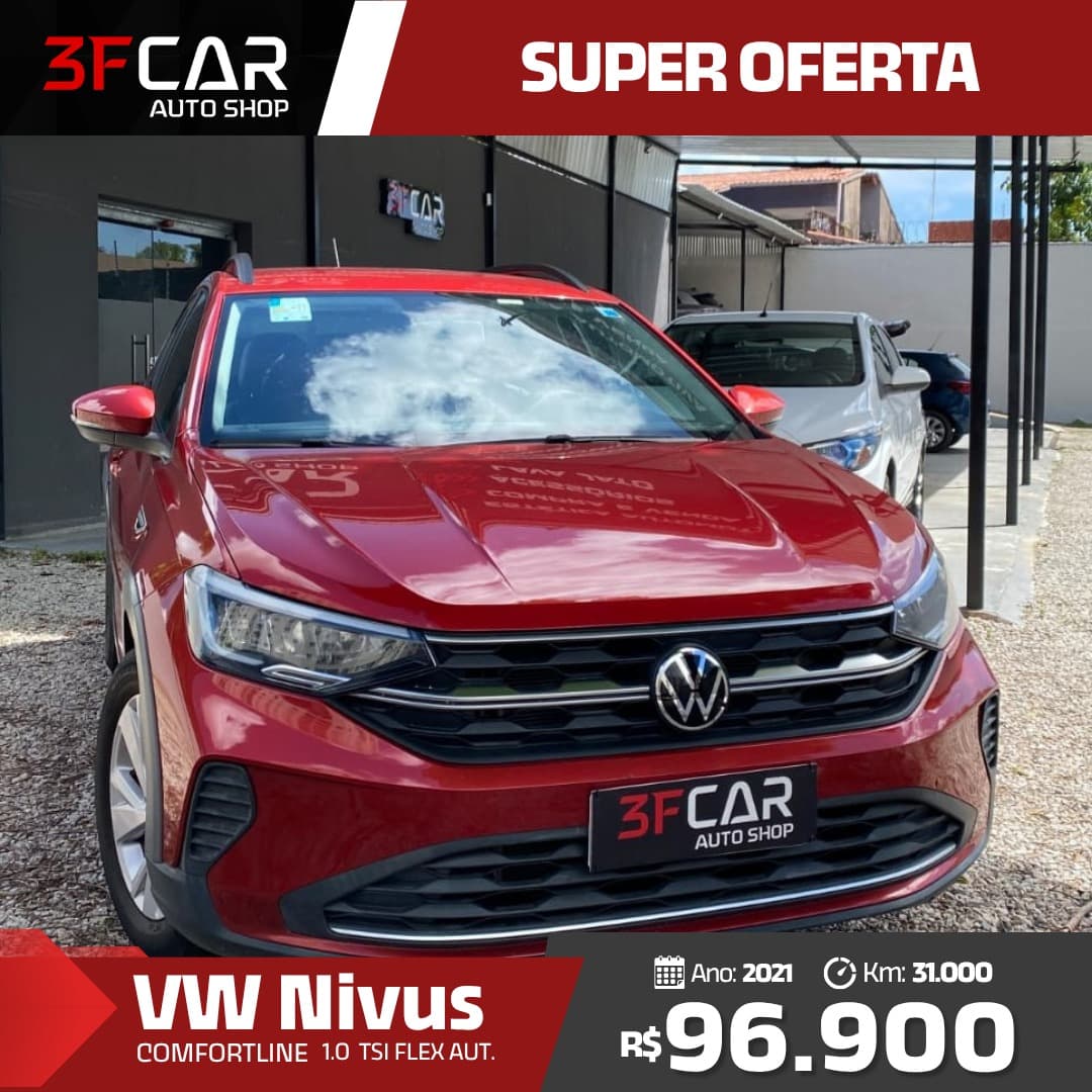 Volkswagen Nivus Comfortline vermelho à venda na 3F Car